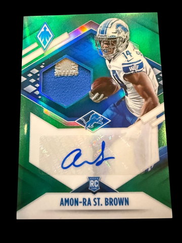 2021 Phoenix | Rookie Amon-Ra St. Brown | Green Auto Patch | 4/25