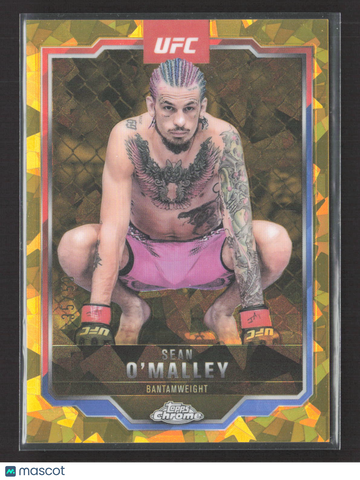 2025 Topps Chrome UFC Sean O'Malley #1 Gold Cracked Ice