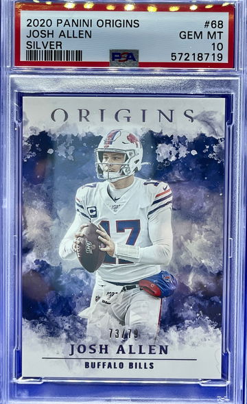 2020 Panini Origins JOSH ALLEN Silver 73/79 PSA 10 Gem Mint SP Buffalo Bills SP