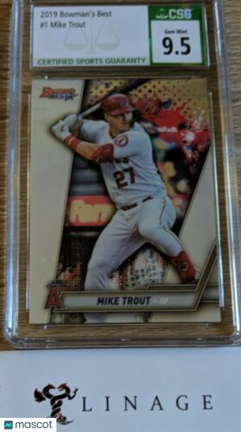 2017 2021 Bowman Mike Trout Insert 9.5