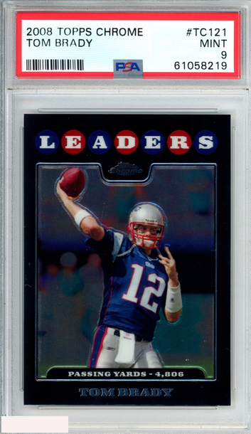 2008 TOPPS CHROME TOM BRADY #TC121 NEW ENGLAND PATRIOTS PSA 9 MINT