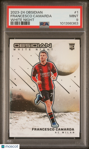 2023 Panini Obsidian White Night Francesco Camarda #1 PSA 9