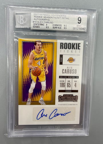 2017 Panini Contenders Alex Caruso Rookie Auto BGS 9/10🔥🔥🔥🔥