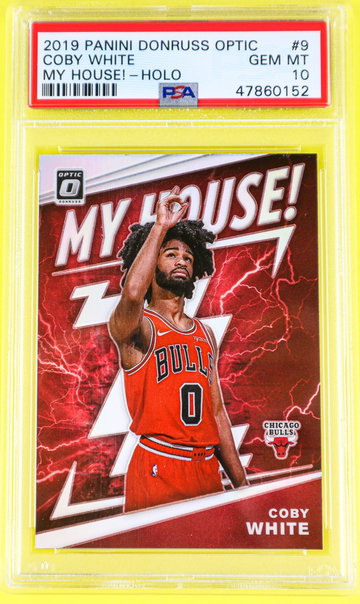 COBY WHITE RC 2019-20 PANINI OPTIC MY HOUSE HOLO PSA 10