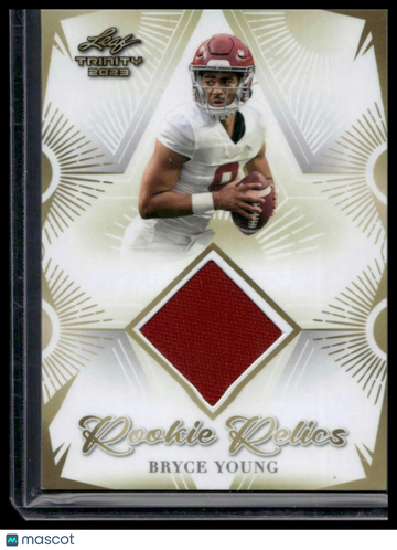 2023 Leaf Trinity (Mega Box) Bryce Young #RR-5 Rookie Relic Gold MEM