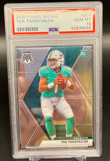 2020 Panini Mosaic Tua Tagovailoa PSA 10