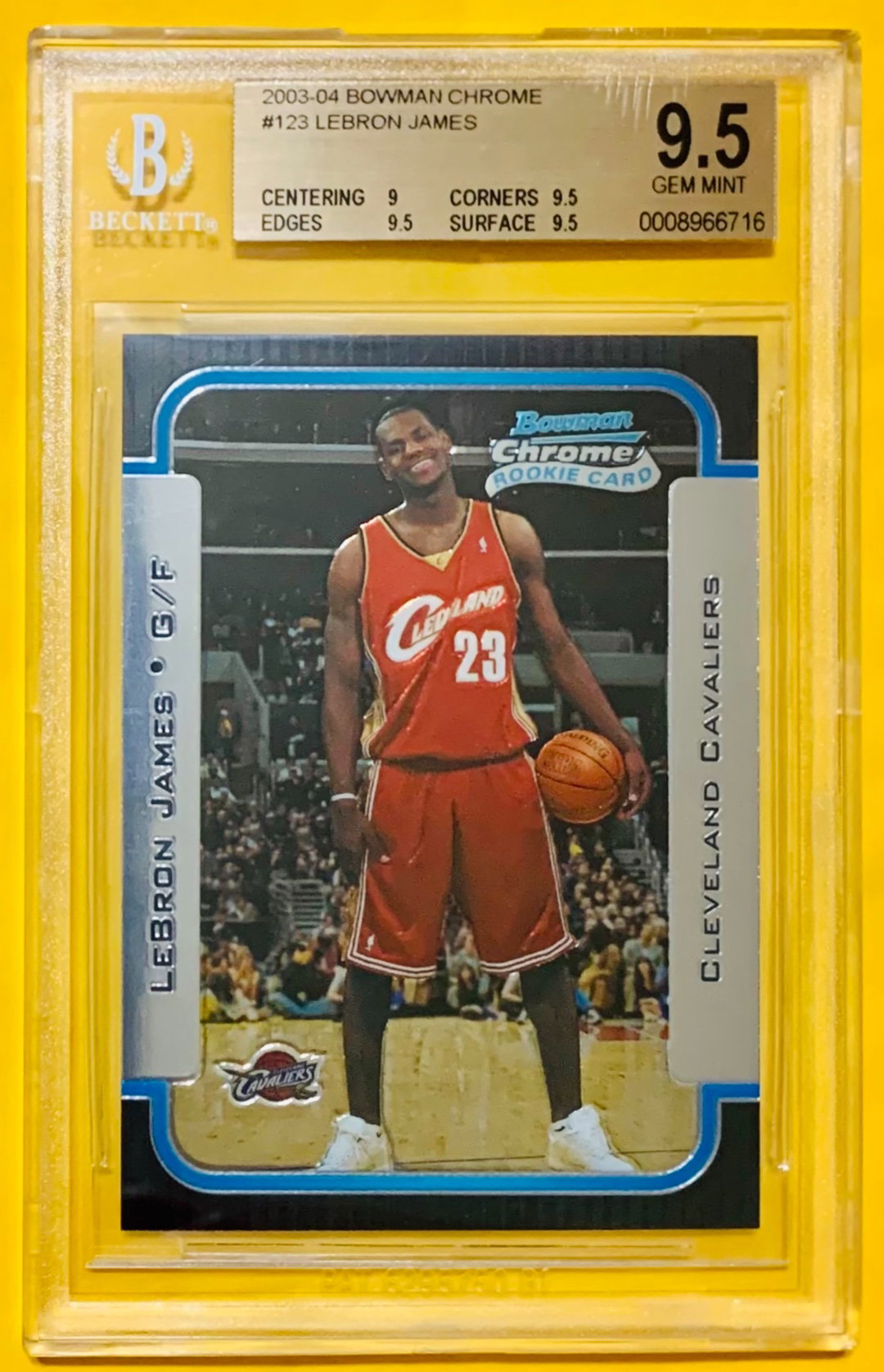 2003 Bowman Rookies and Stars LeBron James Chrome Base #123 BGS