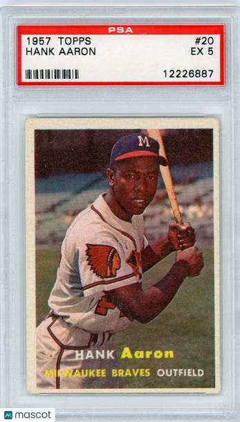 1957 Topps Hank Aaron #20 PSA 5