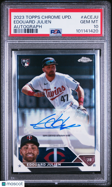 2023 Topps Chrome Update Autograph Edouard Julien #ACEJU PSA 10 Topps