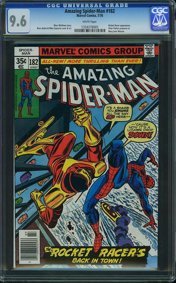 AMAZING SPIDER-MAN #182, CGC 9.6 NM+