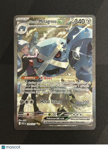 2026 Mega Evolution – Ascended Heroes Steven's Metagross EX Holo Secret Rare SIR #289/217