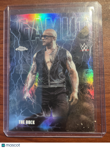 2026 Topps Chrome WWE The Rock Chrome Limited Edition Short Print Chase Insert Topps