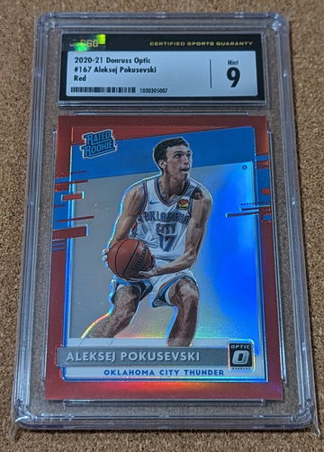 2020-21 Optic 🏀 Aleksej Pokusevski Red Rated Rookie /99 CSG 9 Thunder RC SP 🔥