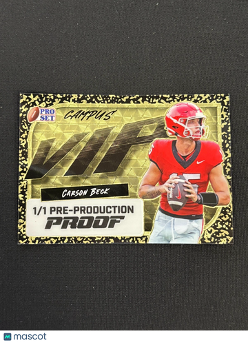 Carson Beck 2024 Leaf Rookie SuperFractor Leaf Georgia Bulldogs