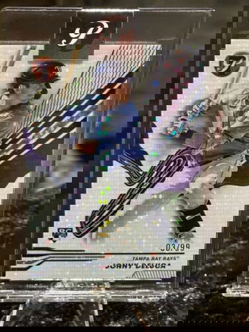 2024 Topps Pristine JONNY DELUCA RC Encased #/99 PURPLE PRISTINE Tampa Bay Rays