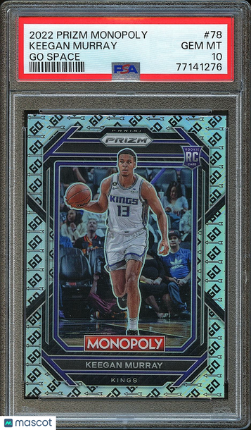 2022 2023-24 Panini Prizm Monopoly Keegan Murray #78 Go Space Prizm Parallel/Variety Base Set PSA 10
