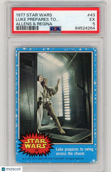 1977 Star Wars Allens & Regina Luke Prepares To.. . #43 PSA 5