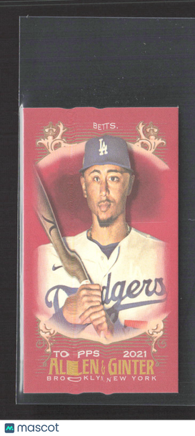 2021 Topps Allen & Ginter Mookie Betts #92 Red Back 3/5