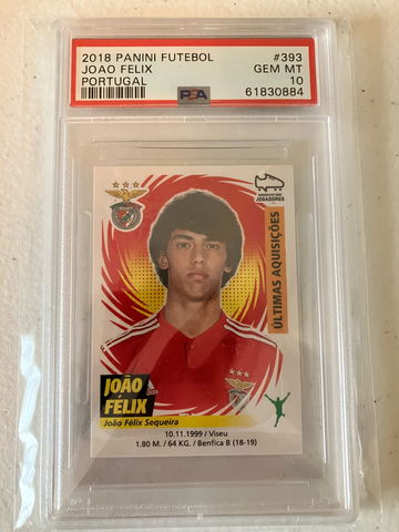 2018 Panini Futebol #393 Joao Felix Rookie Sticker PSA 10