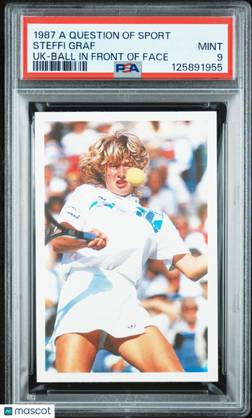 1987 A Question Of Sport Uk Steffi Graf Ball In Front Face Rookie PSA 9
