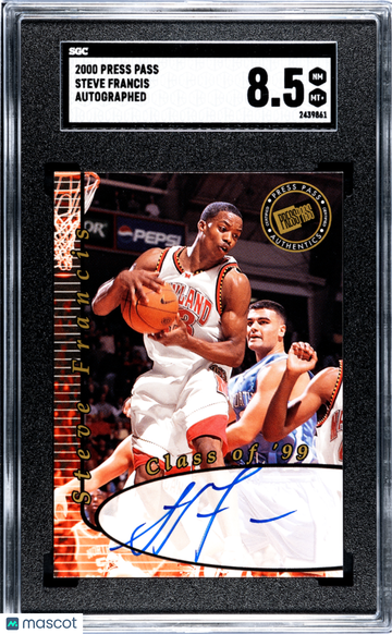 2000 Press Pass Steve Francis Autograph SGC 8.5