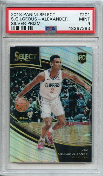 Shai Gilgeous Alexander Courtside Silver PSA 9