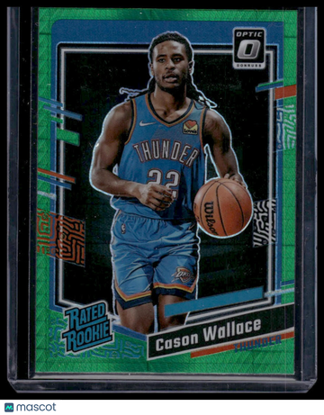 2023-24 Donruss Optic Cason Wallace #218 Hyper Green