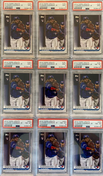 Vladimir Guerrero Jr 2019 Topps Update Lot (x5 PSA9) (x4 PSA8)