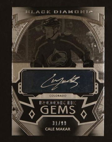2019-20 Upper Deck Black Diamond Rookie Gems Cale Makar #RG-CM Auto /99
