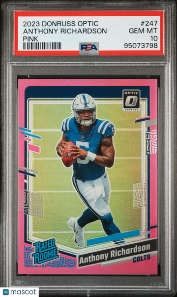 2023 Panini Donruss Optic Anthony Richardson #247 Pink PSA 10