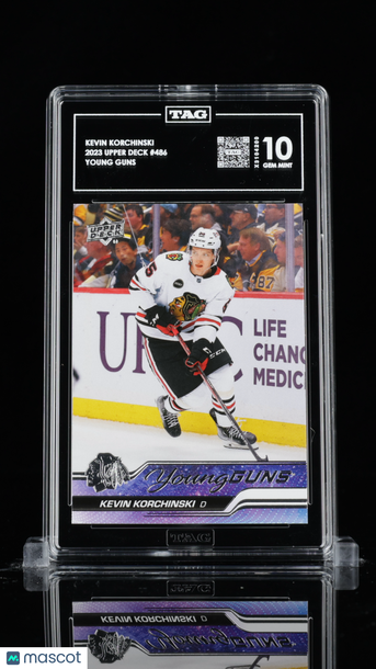 2023 Upper Deck Young Guns Kevin Korchinski #486 Rookie TAG 10