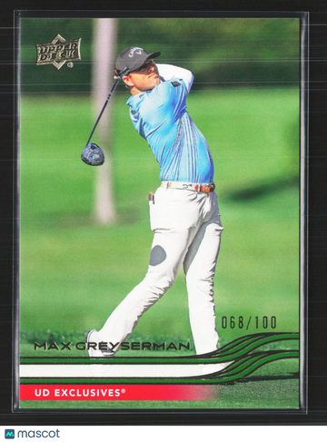 2026 Upper Deck Golf UD Exclusives Max Greyserman #29 /100