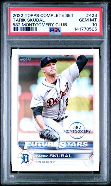 2022 Topps Factory Set 582 Montgomery Tarik Skubal #423 PSA 10