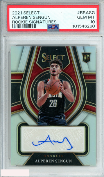 2021 PANINI SELECT ALPEREN SENGUN #RSASG RKE SIG 61 OF 249 PSA 10 GEM MT