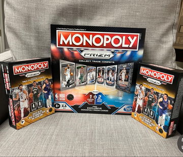 2022-23 Panini Prizm Monopoly Gameboard Box + 2 Booster Boxes