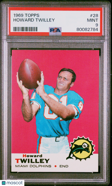 1969 Topps Howard Twilley #28 PSA 9