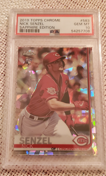 2019 Topps Chrome Nick Senzel Sapphire Edition PSA 10