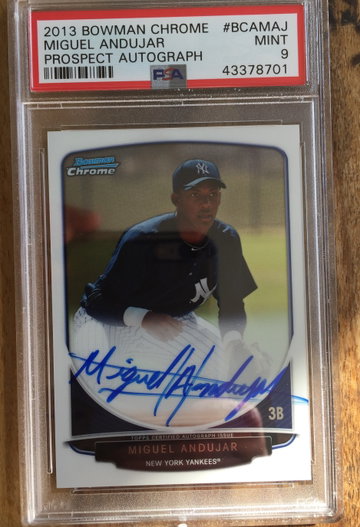 Miguel Andujar auto PSA 9