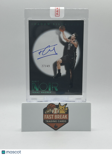 2025 Panini Noir Shadow Signatures Franz Wagner #SHA-FWA /49