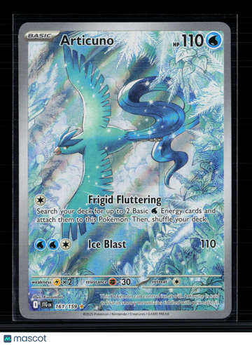 2025 Journey Together Articuno Holo Secret Rare #161/159