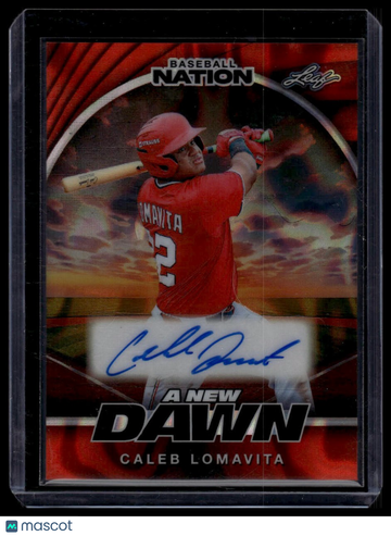 2025 Leaf Baseball Nation Caleb Lomavita #NA-CL1 A New Dawn Autographs Lava Red