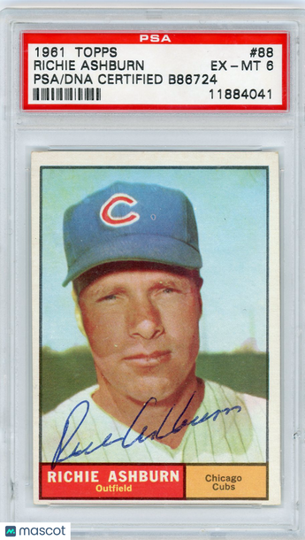 1961 Topps Richie Ashburn #88 PSA 6