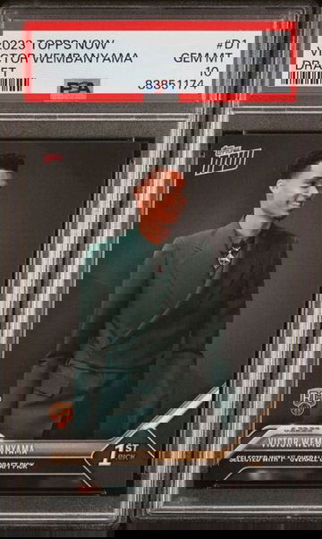 2023 TOPPS NOW VICTOR WEMBANYAMA #D1 ROOKIE DRAFT NIGHT RC PSA 10!