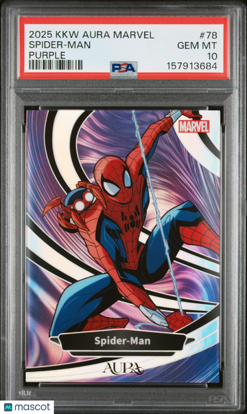 2025 Kakawow Aura Marvel Spider-Man Purple /45 #78 PSA 10