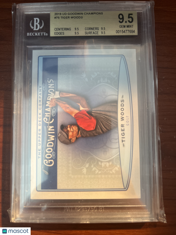 2019 Upper Deck Goodwin Champions Tiger Woods #75 BGS 9.5