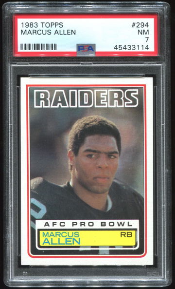 Marcus Allen 294 1983 Topps PSA 7
