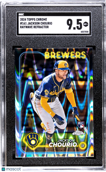 2024 Topps Chrome Jackson Chourio #161 Raywave Refractor SGC 9.5