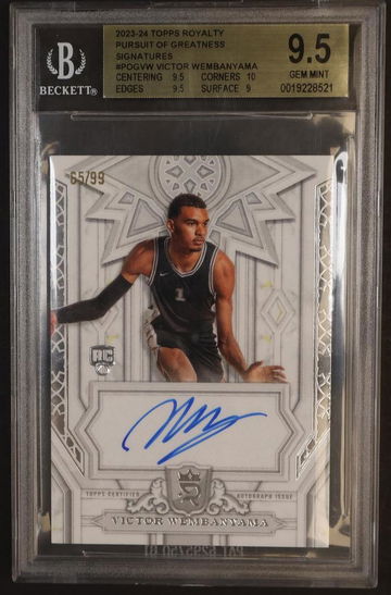 2023 Royalty Pursuit of Greatness Signatures Victor Wembanyama #POGVW /99 BGS 9.5