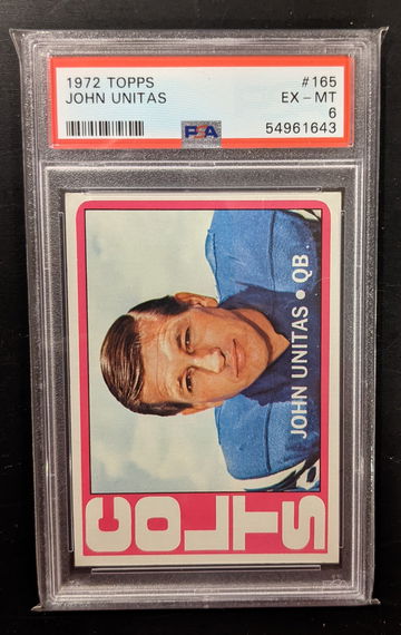 1972 Topps Johnny Unitas PSA 6 Centered