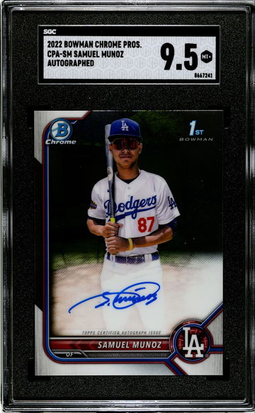 SGC 9.5 2022 Bowman Chrome Samuel Munoz Auto